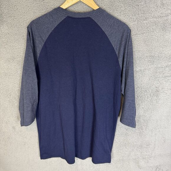 Washington‎ Nationals Shirt Men’s M Blue Nike MLB Authentic 3/4 Sleeve Baseball - Picture 7 of 8